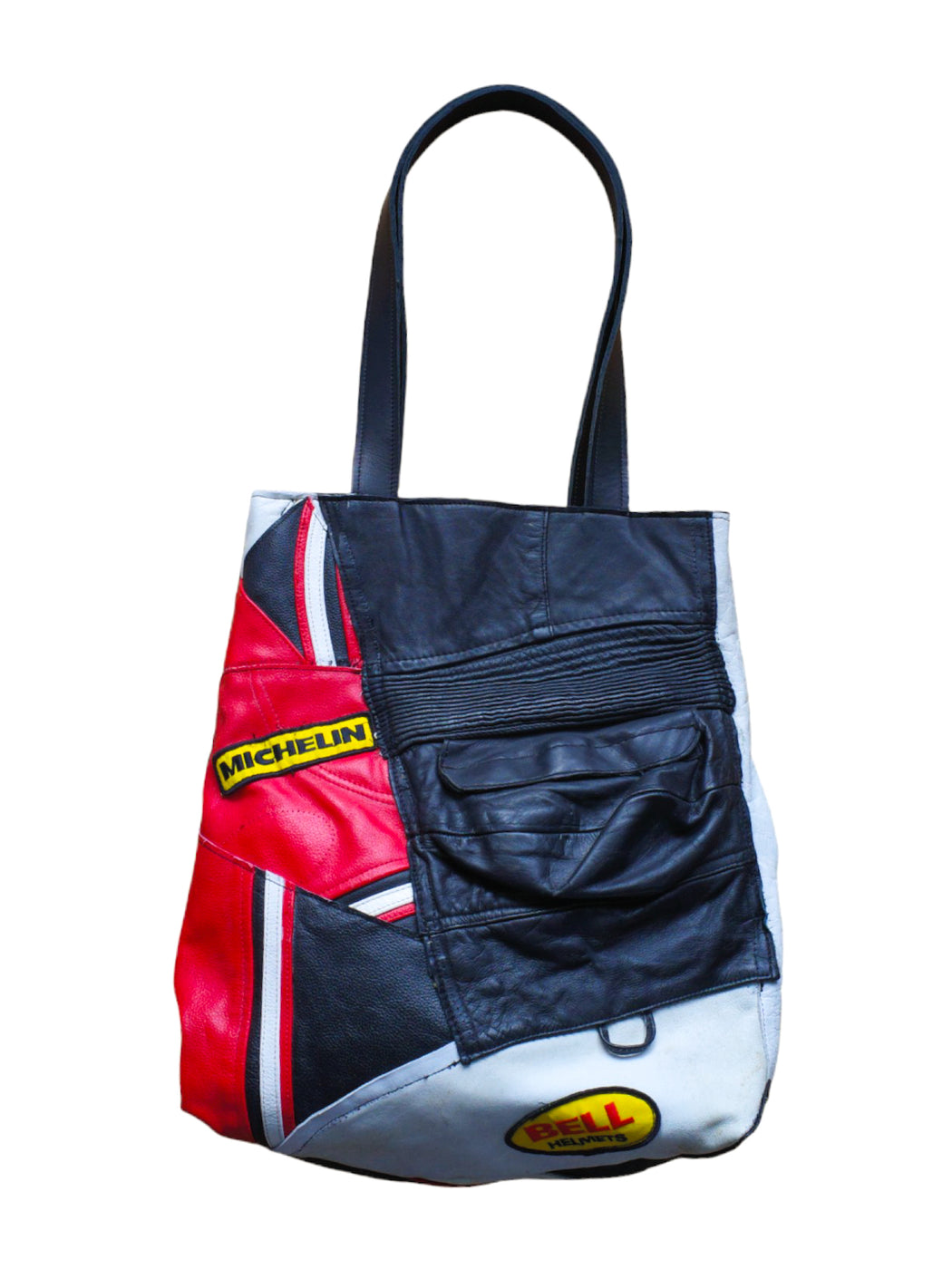 BLACK MOTORCYCLE TOTE BAG