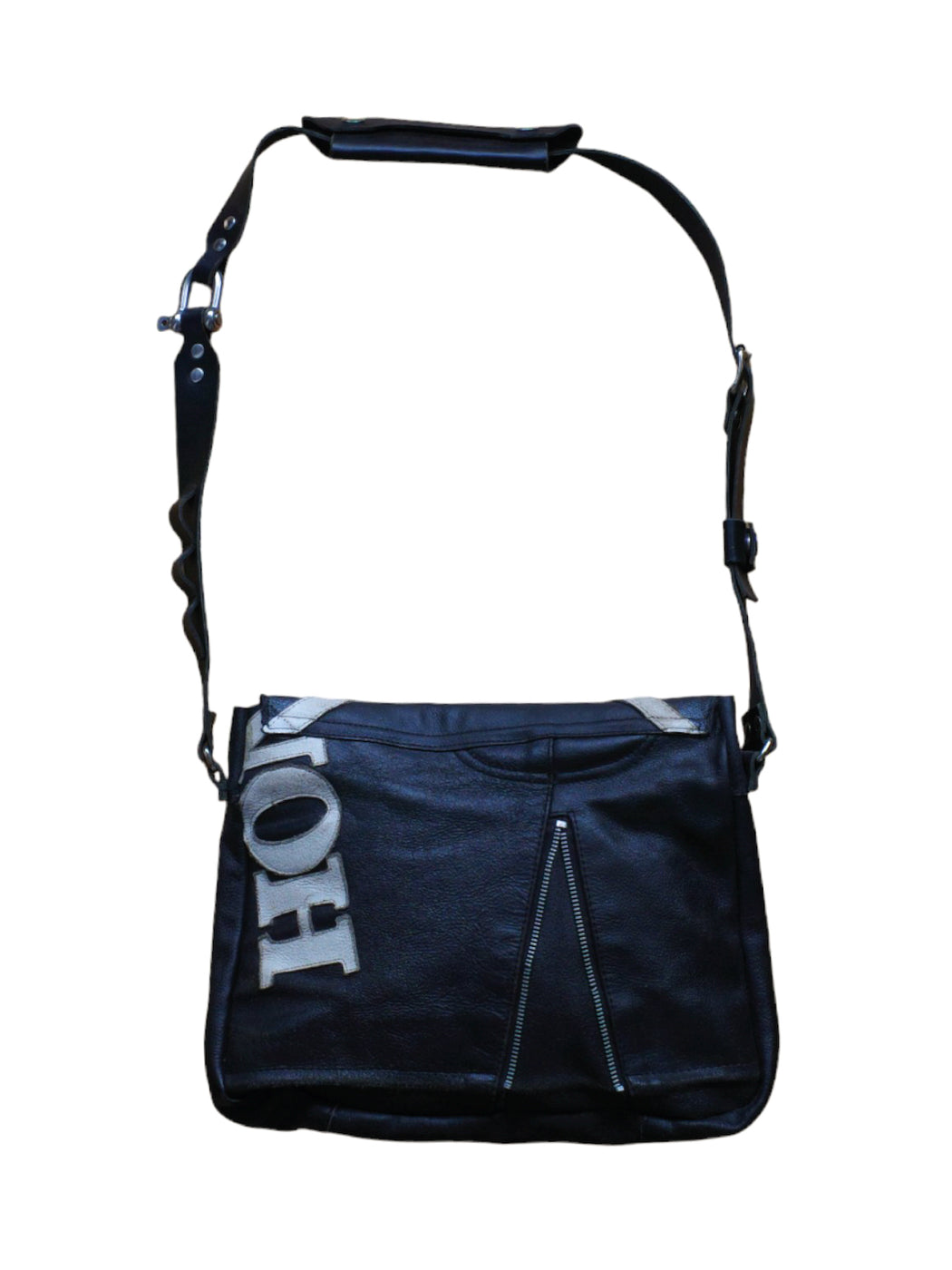 BLACK MOTORCYCLE TOTE BAG