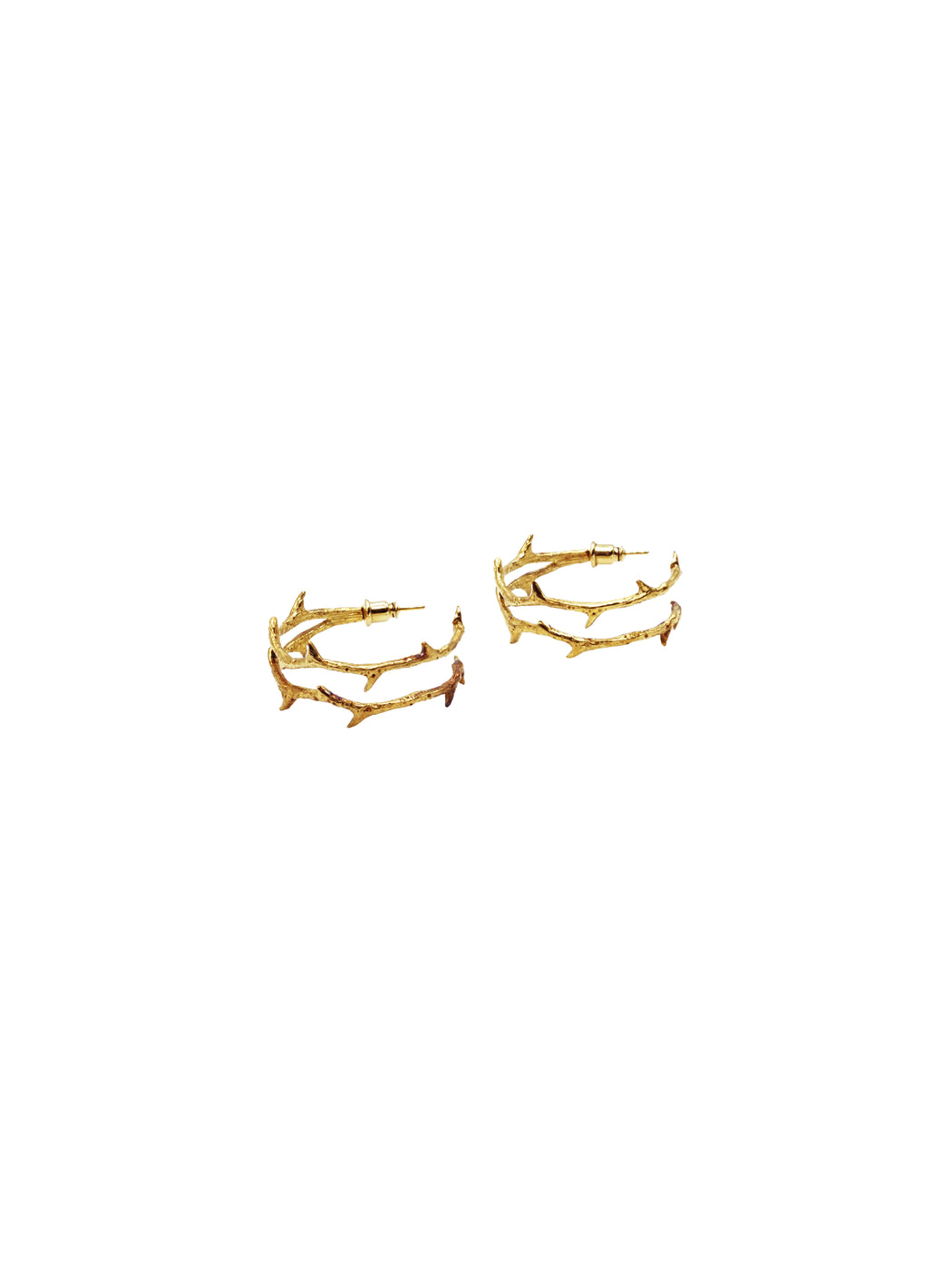 Gold brambles earring