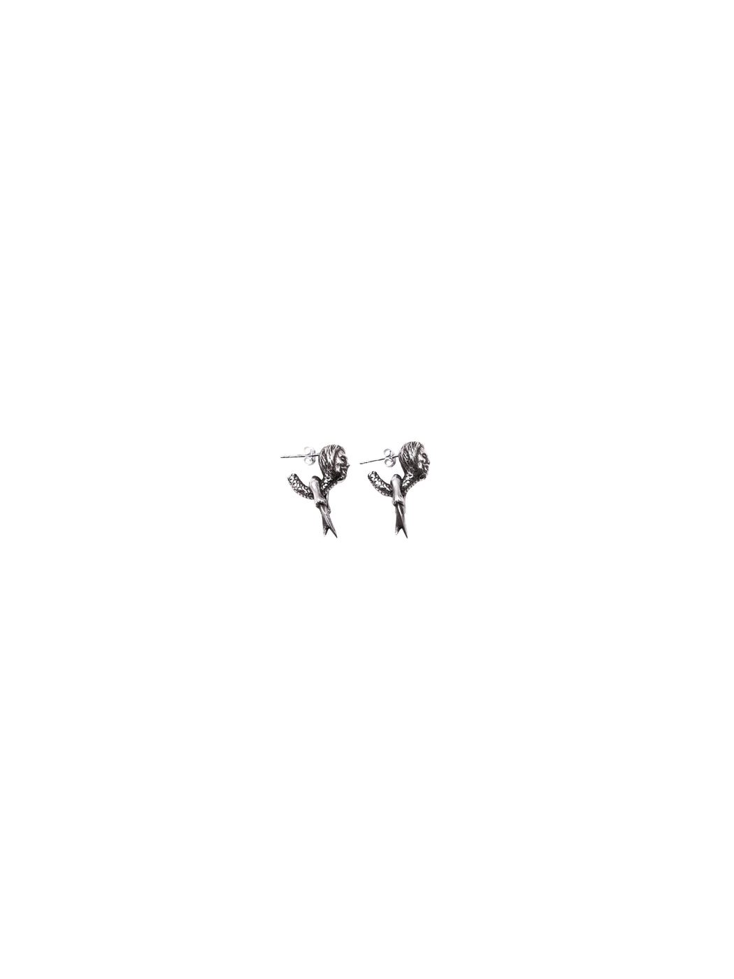 Silver brambles earring